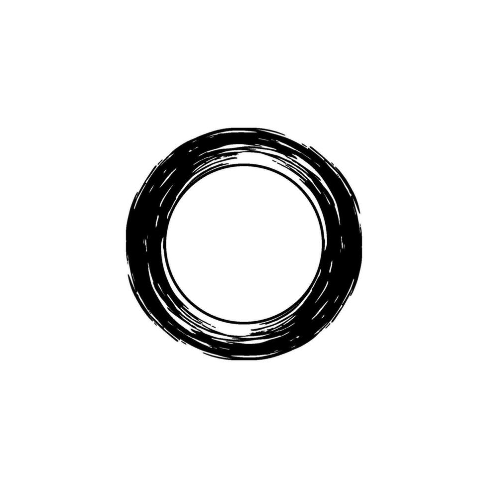 Zen Circle Icon Symbol. Aesthetic Circle Shape for Logo, Art Frame, Art Illustration, Website or Graphic Design Element. Vector Illustration