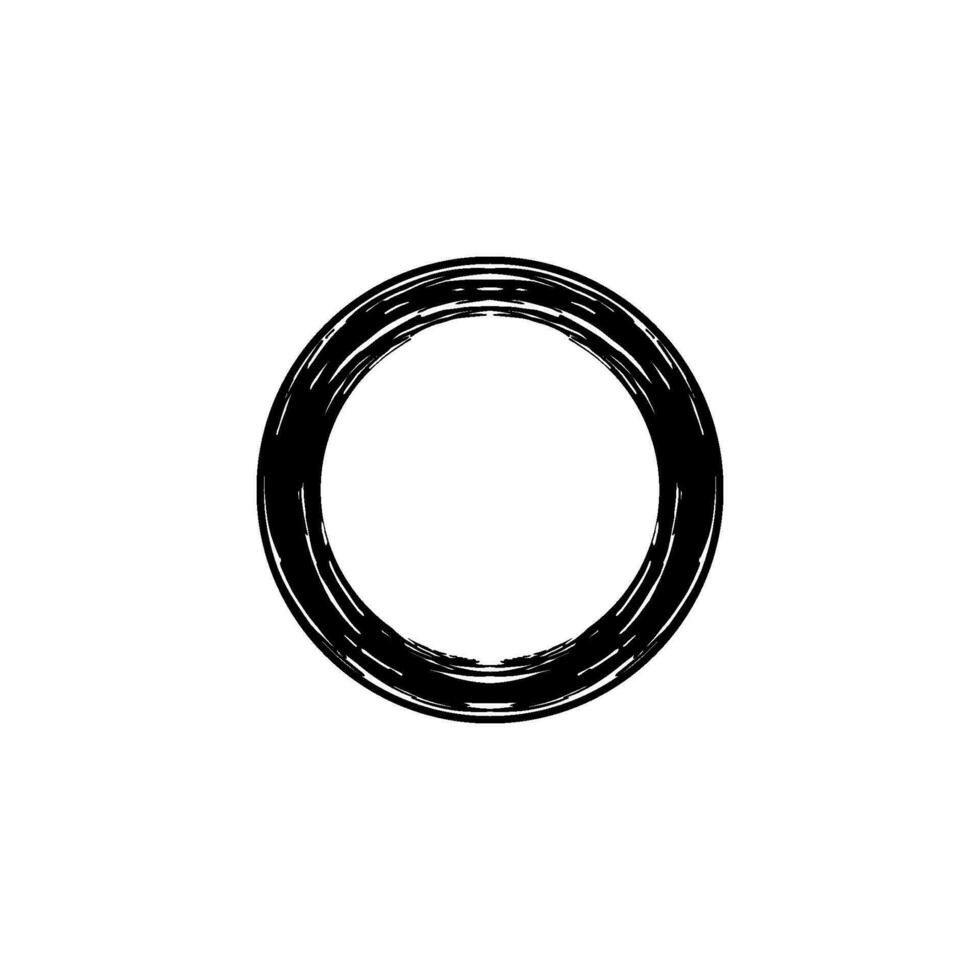 Zen Circle Icon Symbol. Aesthetic Circle Shape for Logo, Art Frame, Art Illustration, Website or Graphic Design Element. Vector Illustration
