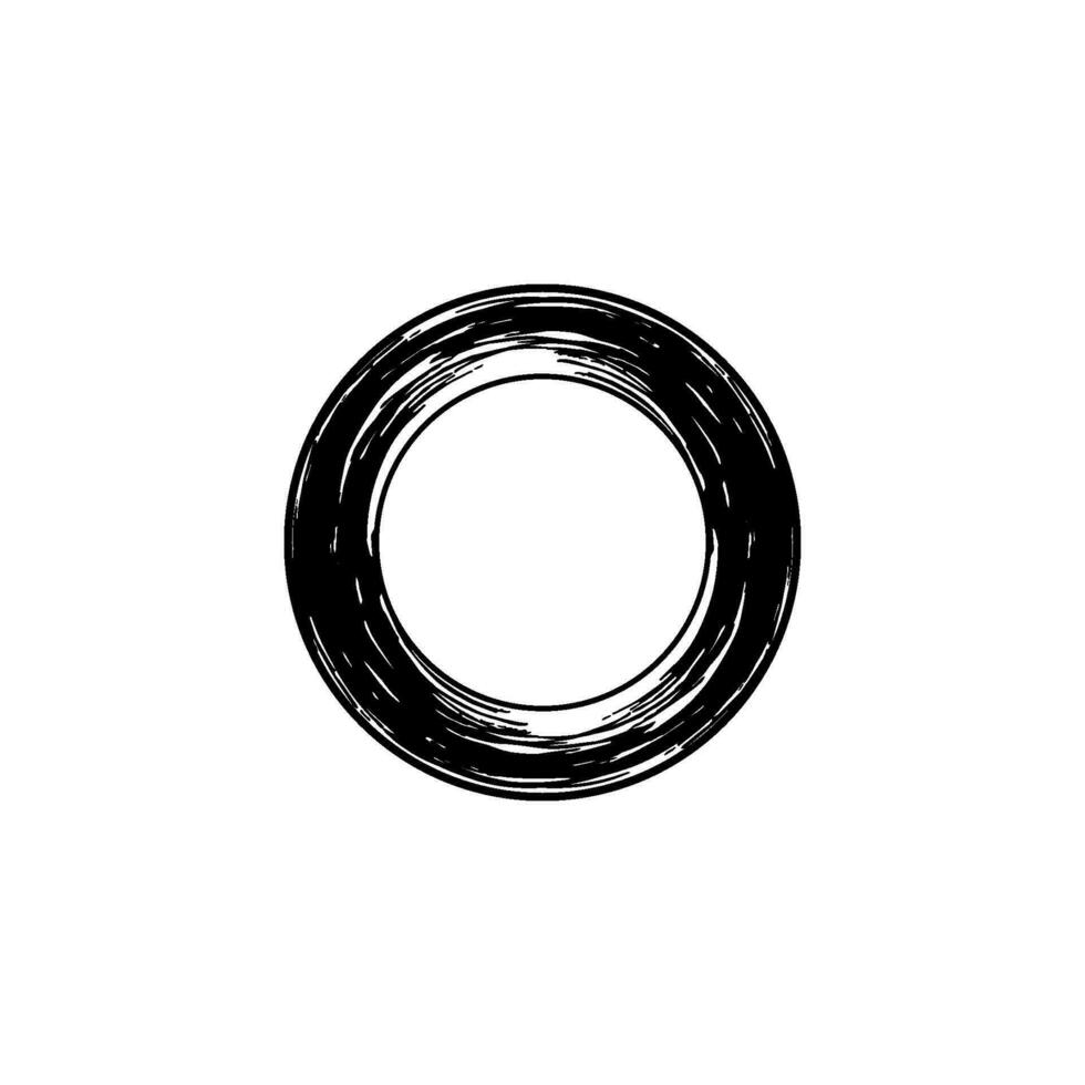 Zen Circle Icon Symbol. Aesthetic Circle Shape for Logo, Art Frame, Art Illustration, Website or Graphic Design Element. Vector Illustration