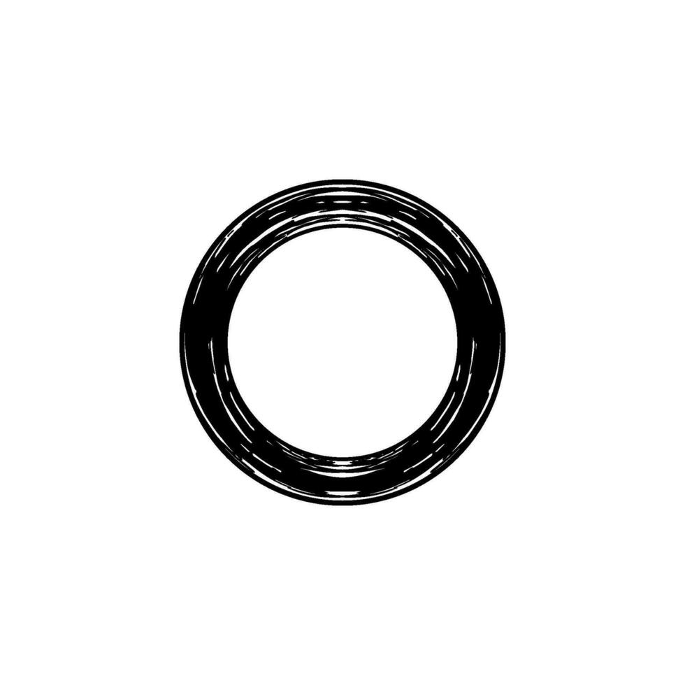 Zen Circle Icon Symbol. Aesthetic Circle Shape for Logo, Art Frame, Art Illustration, Website or Graphic Design Element. Vector Illustration