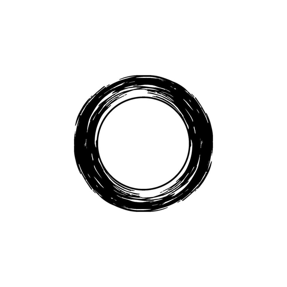 Zen Circle Icon Symbol. Aesthetic Circle Shape for Logo, Art Frame, Art Illustration, Website or Graphic Design Element. Vector Illustration