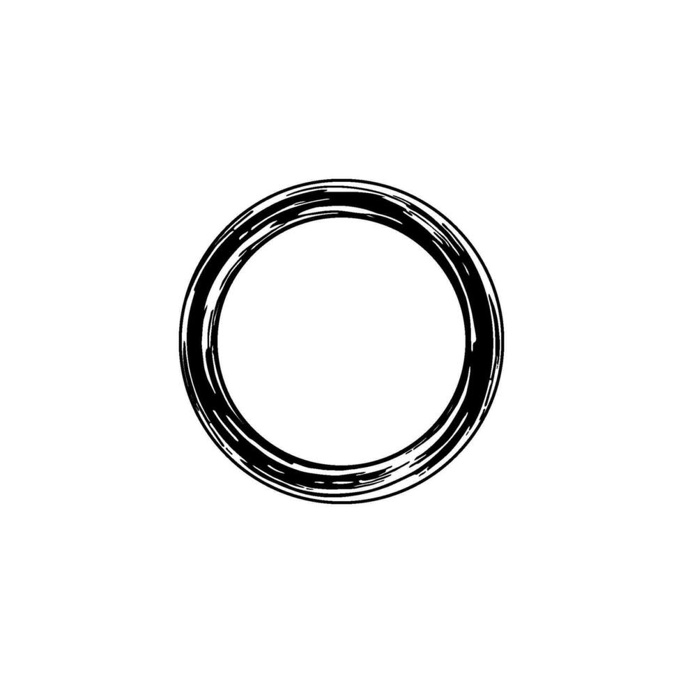 Zen Circle Icon Symbol. Aesthetic Circle Shape for Logo, Art Frame, Art Illustration, Website or Graphic Design Element. Vector Illustration