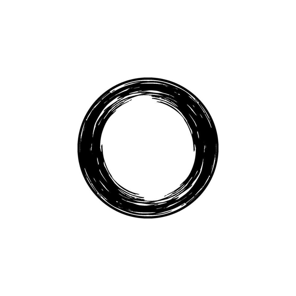 Zen Circle Icon Symbol. Aesthetic Circle Shape for Logo, Art Frame, Art Illustration, Website or Graphic Design Element. Vector Illustration