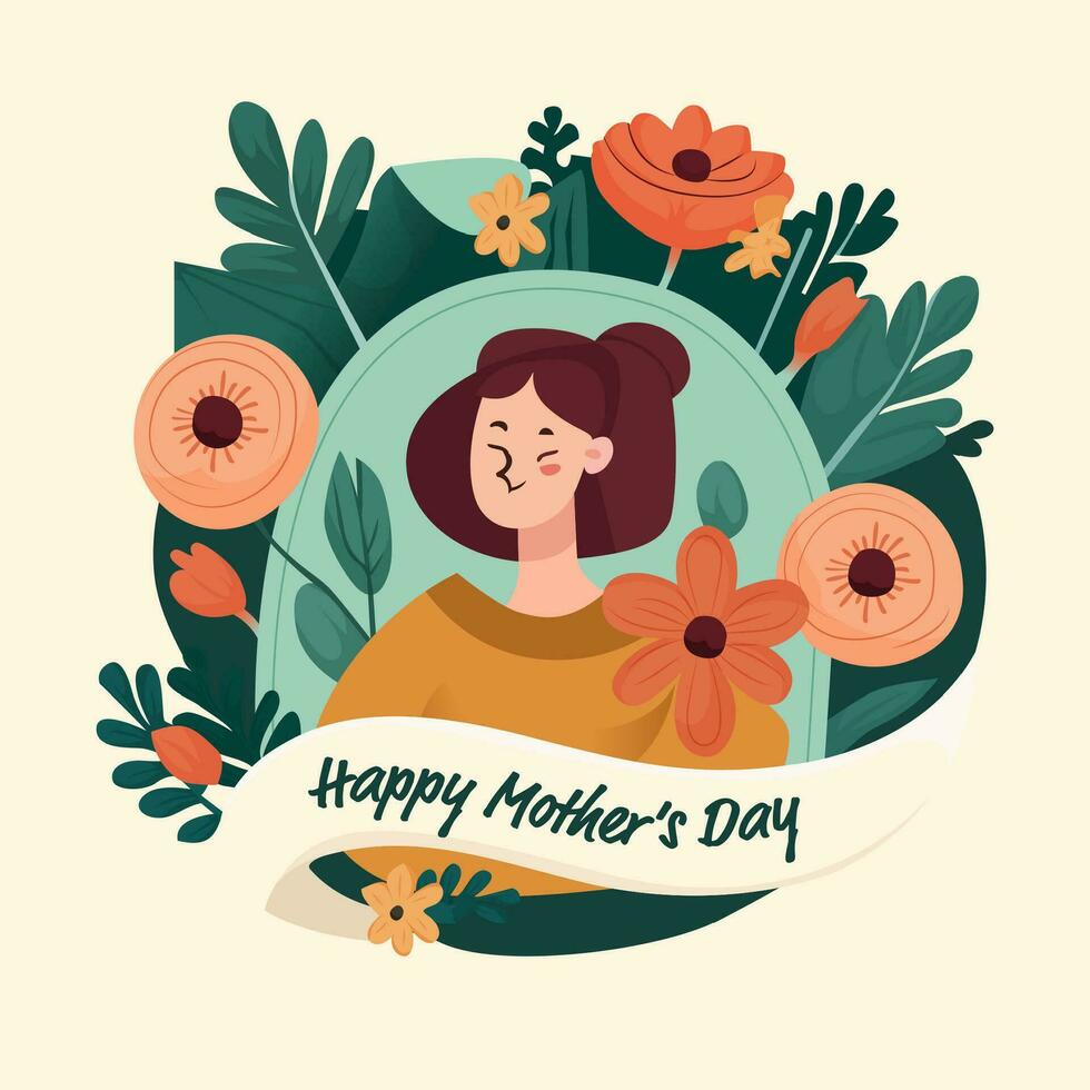 Happy mother's day social media post design template vector