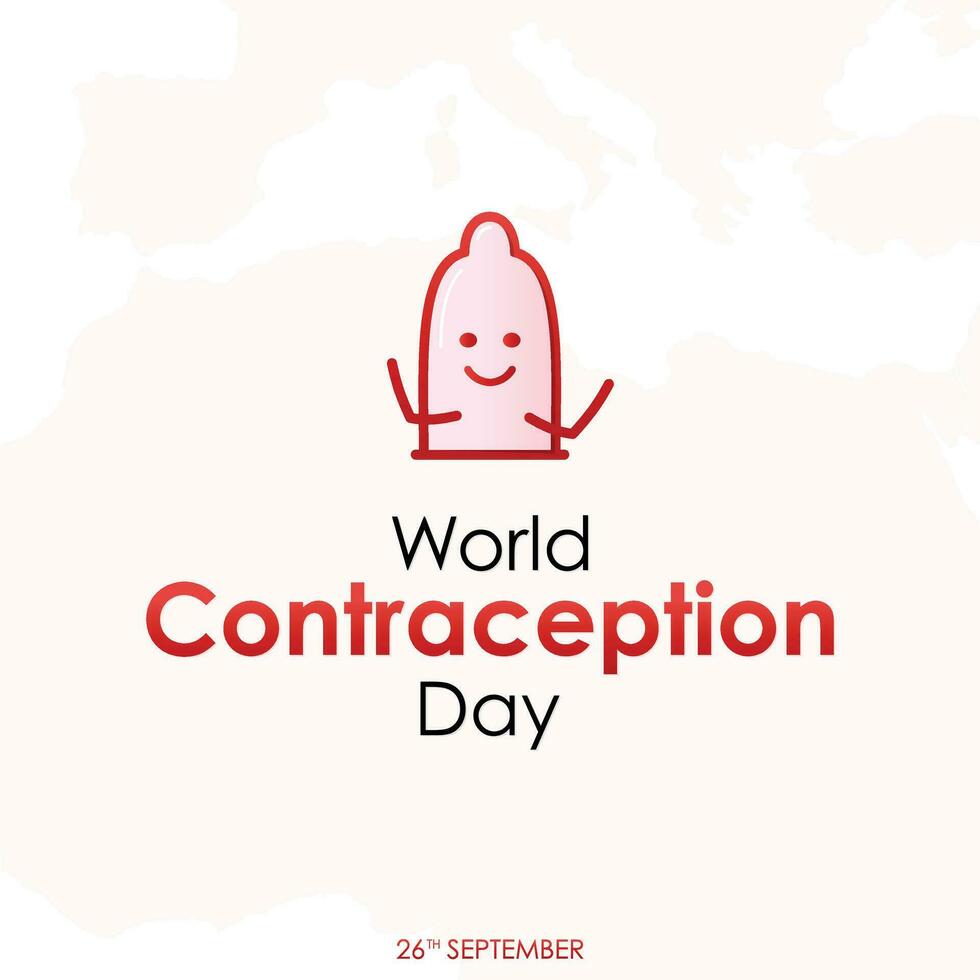 World Contraception Day background for social media post template vector