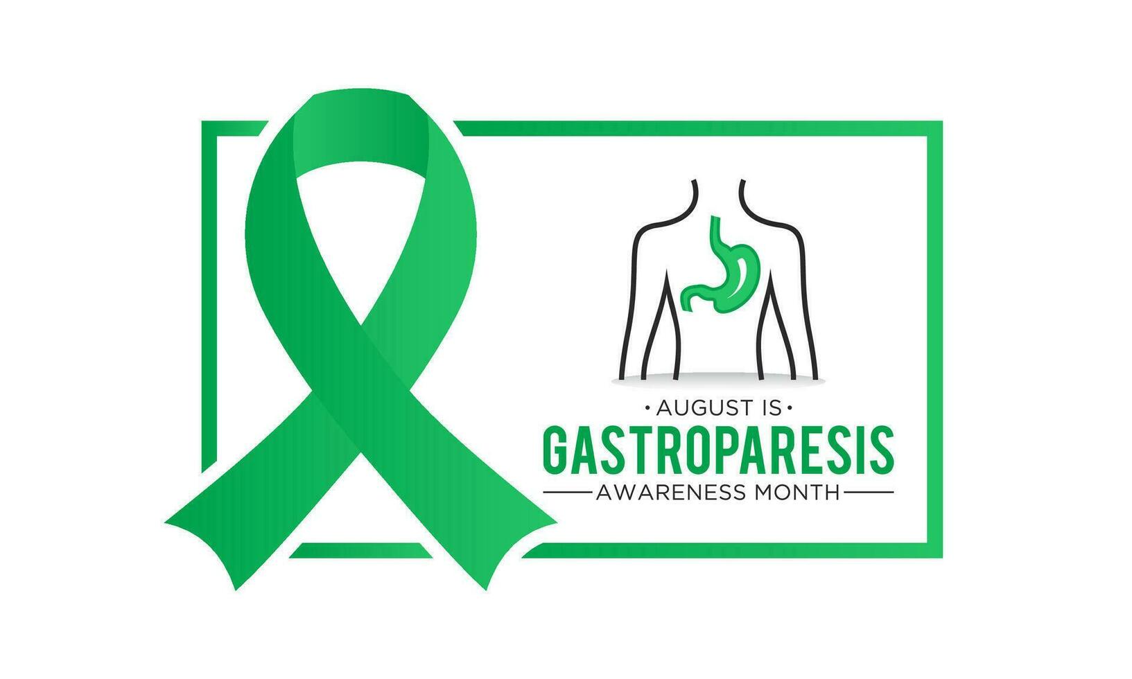 gastroparesia conciencia mes es observado cada año en agosto. agosto es gastroparesia conciencia mes. vector modelo para bandera, saludo tarjeta, póster con antecedentes. vector ilustración.