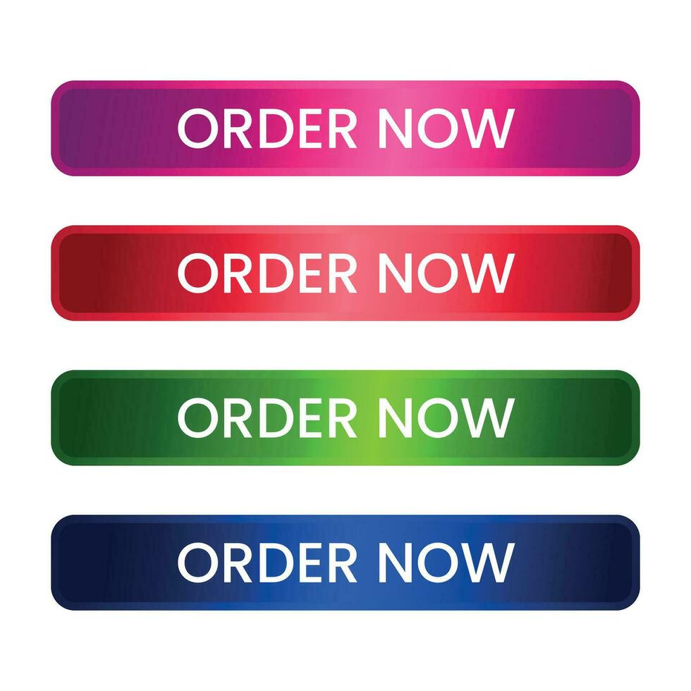 order now button background red, green, purple, blue vector