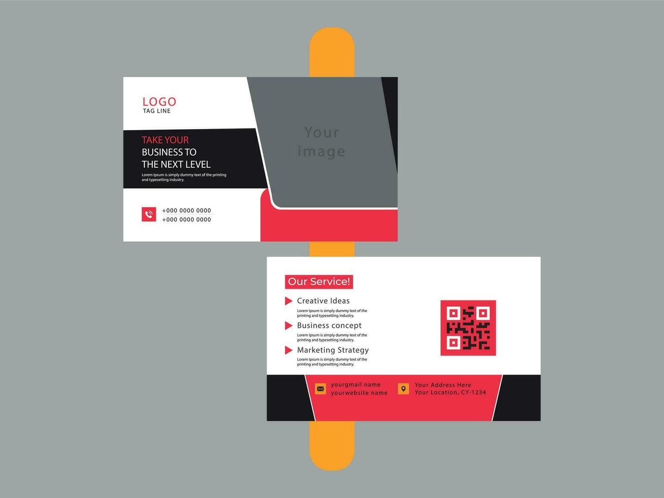 Corporate Business Postcard Template Design. vector