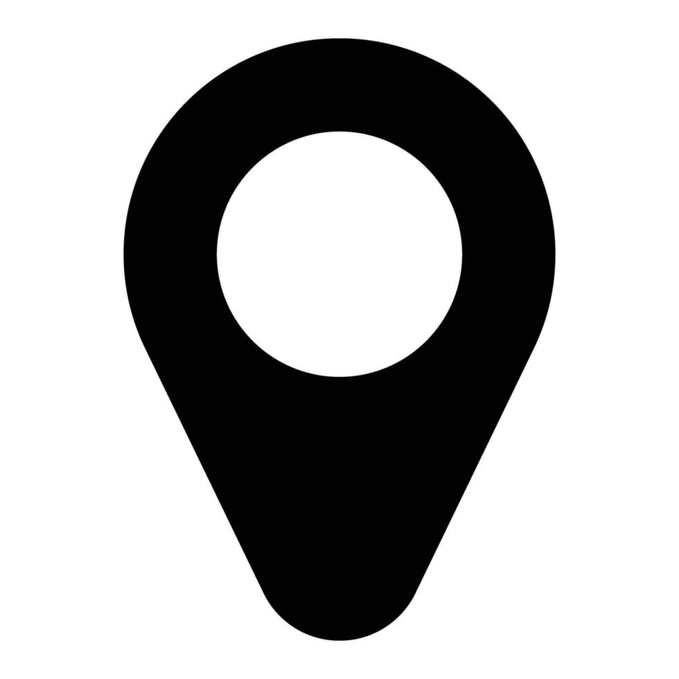 simple shape vector icon of location point