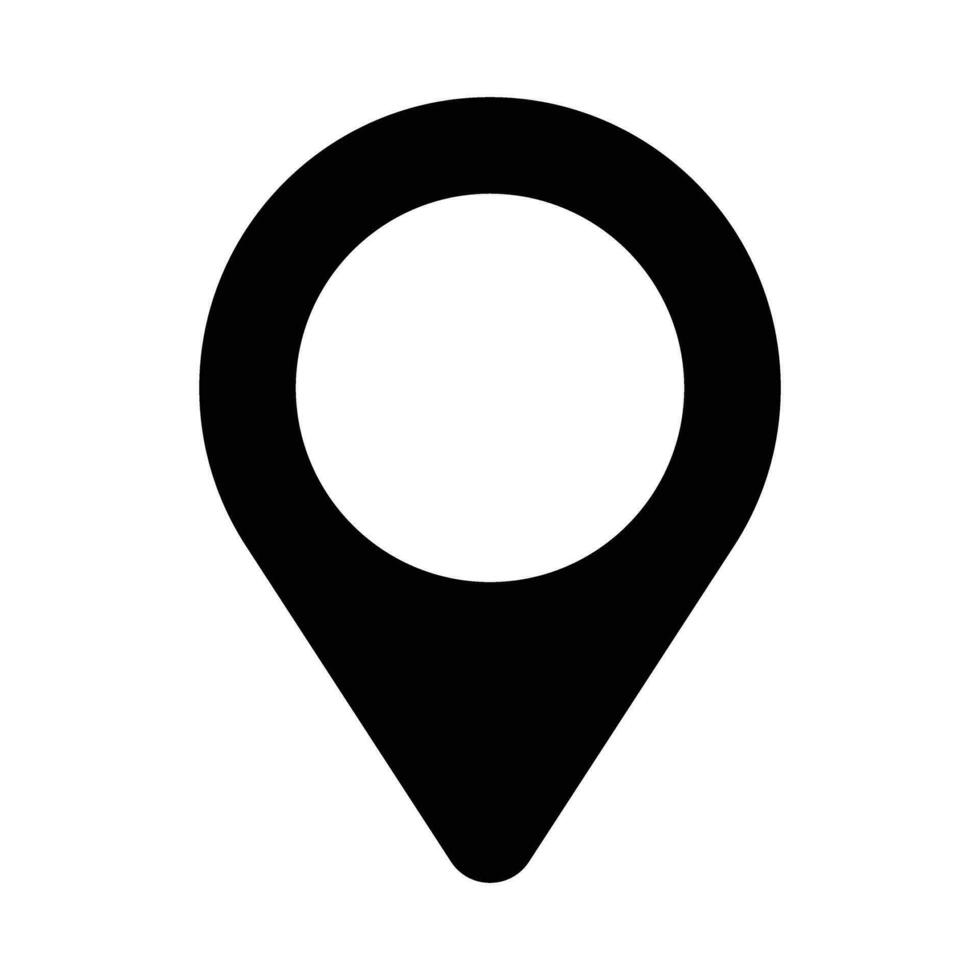 simple shape vector icon of location point