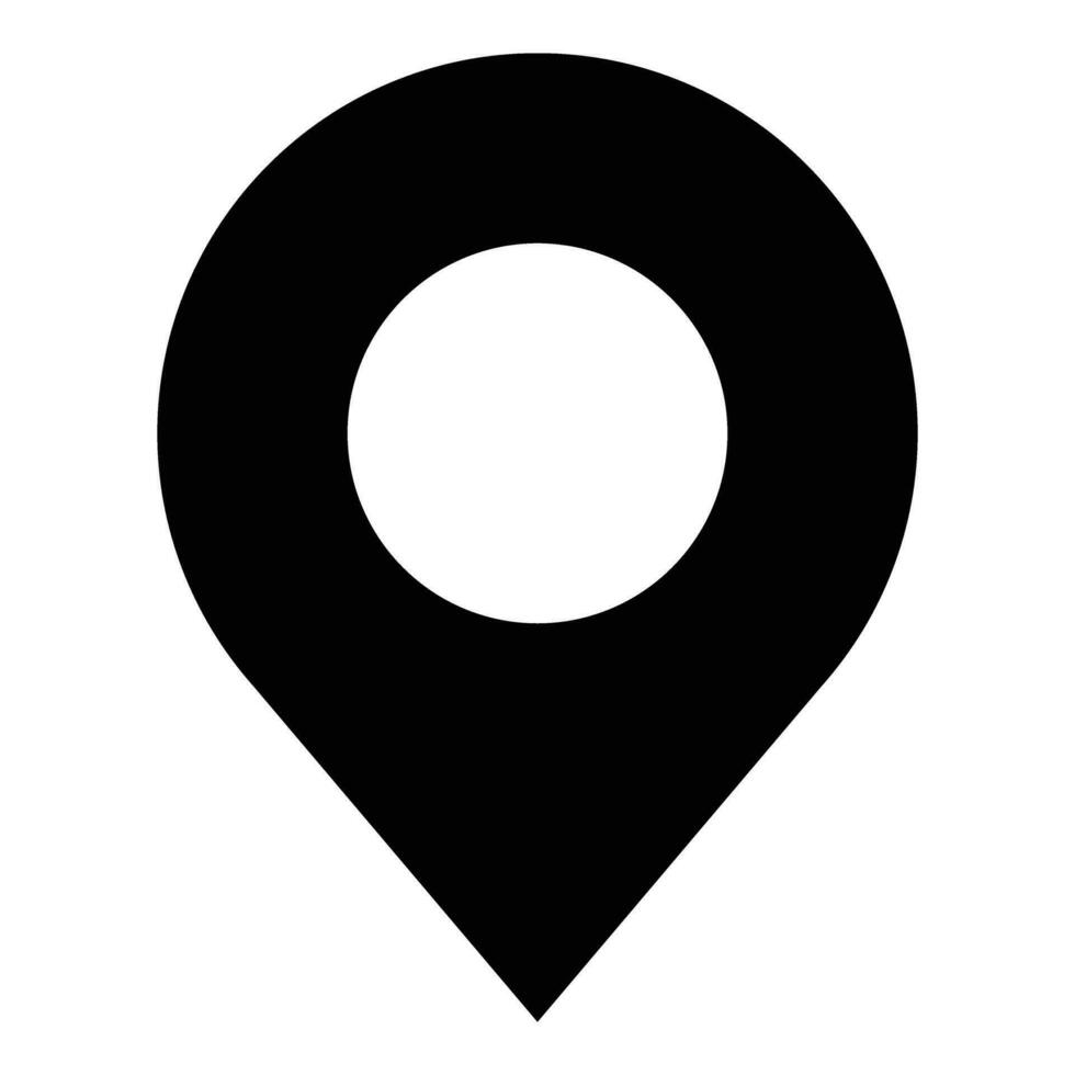 simple shape vector icon of location point