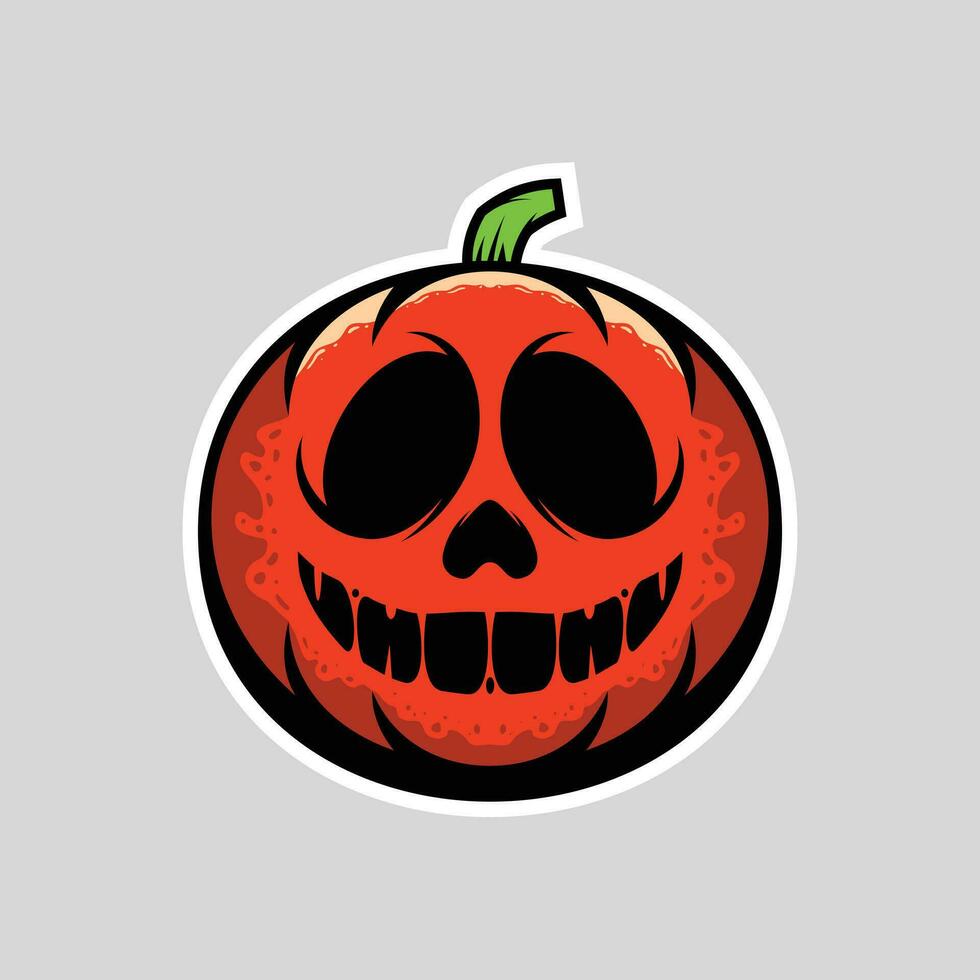 contento Víspera de Todos los Santos calabaza ilustración vector