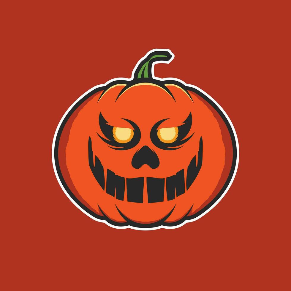 Happy Halloween Pumpkin Illustration Vector