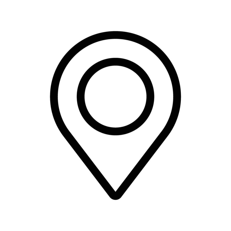 simple shape vector icon of location point