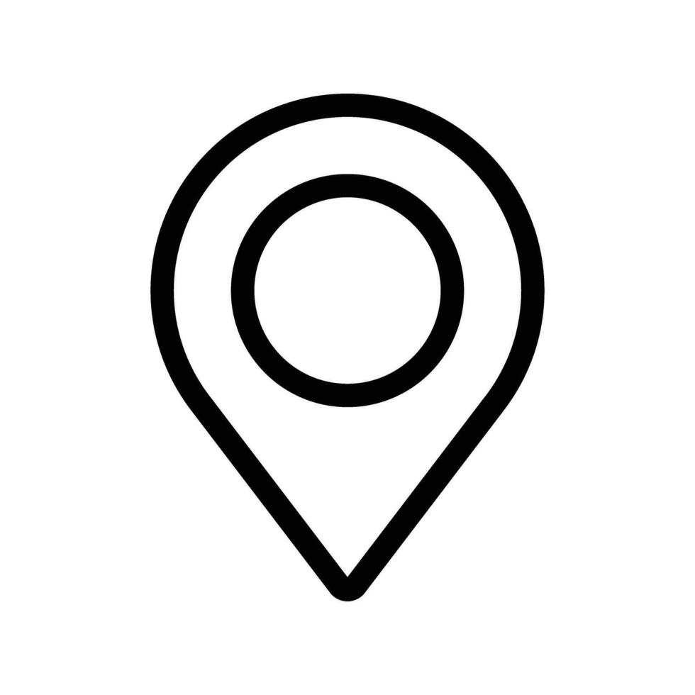 simple shape vector icon of location point