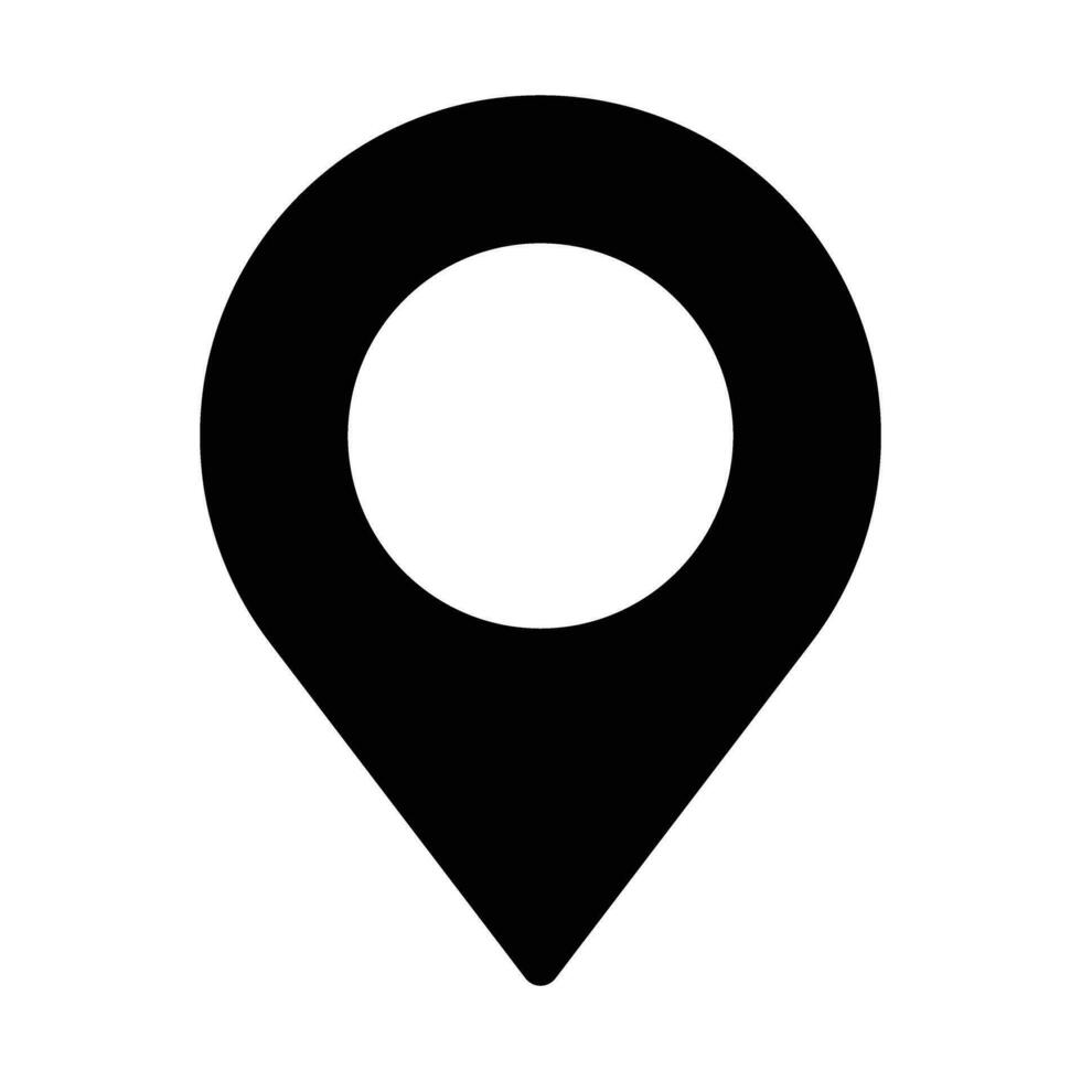 simple shape vector icon of location point