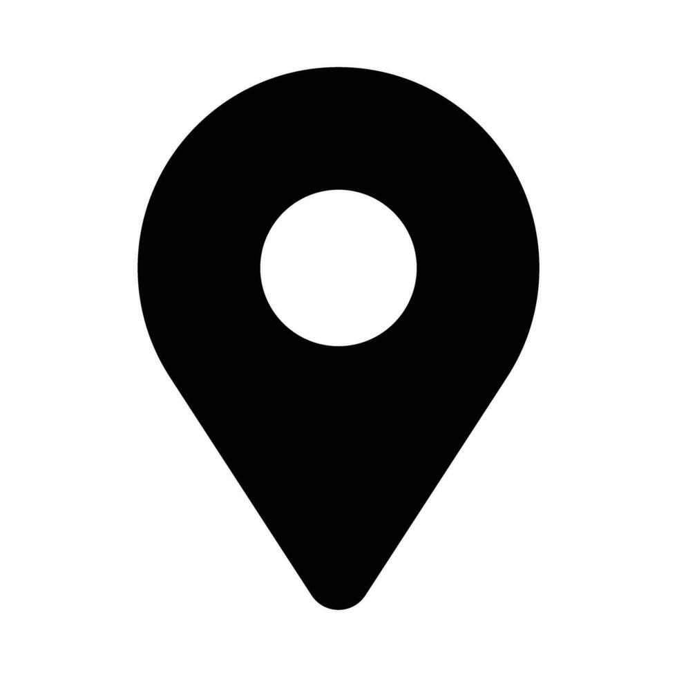 simple shape vector icon of location point