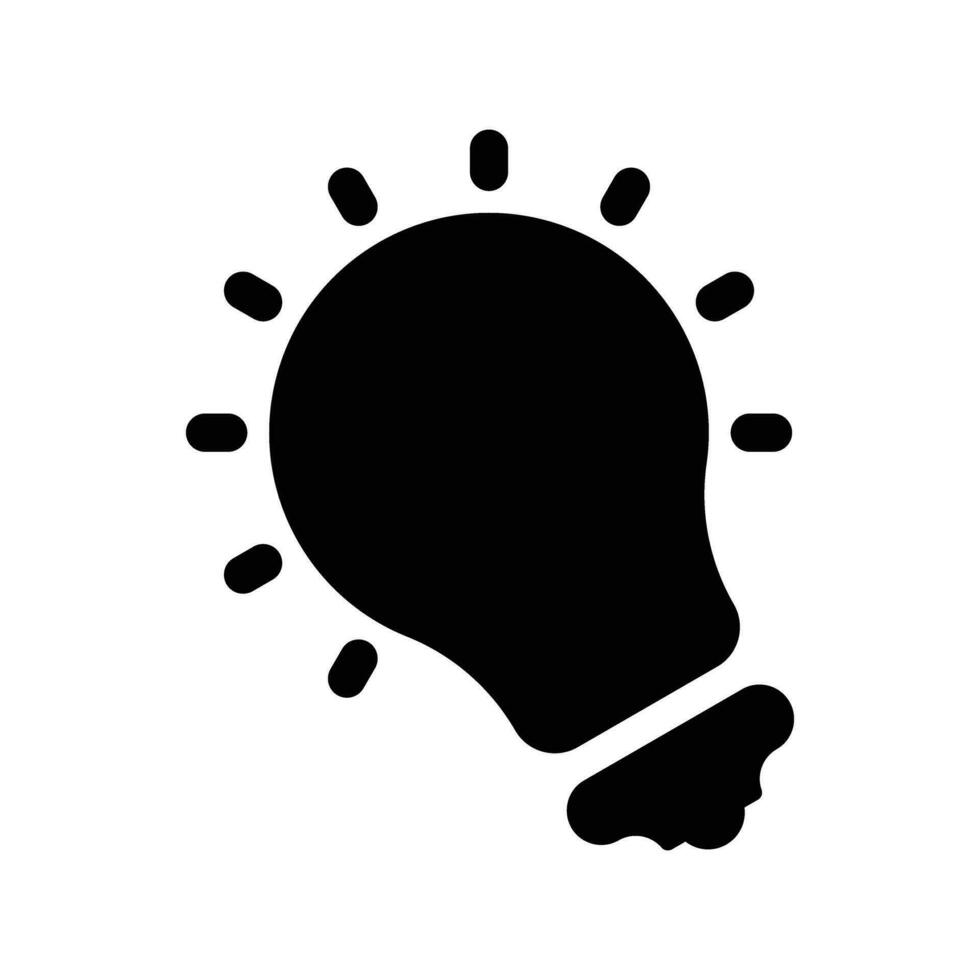 Light bulb icon on white background. Vector illustration.