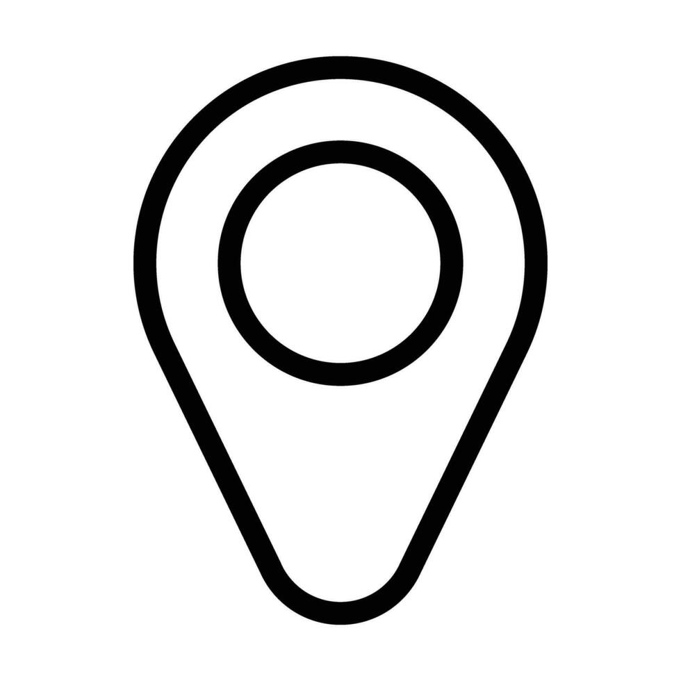 simple shape vector icon of location point