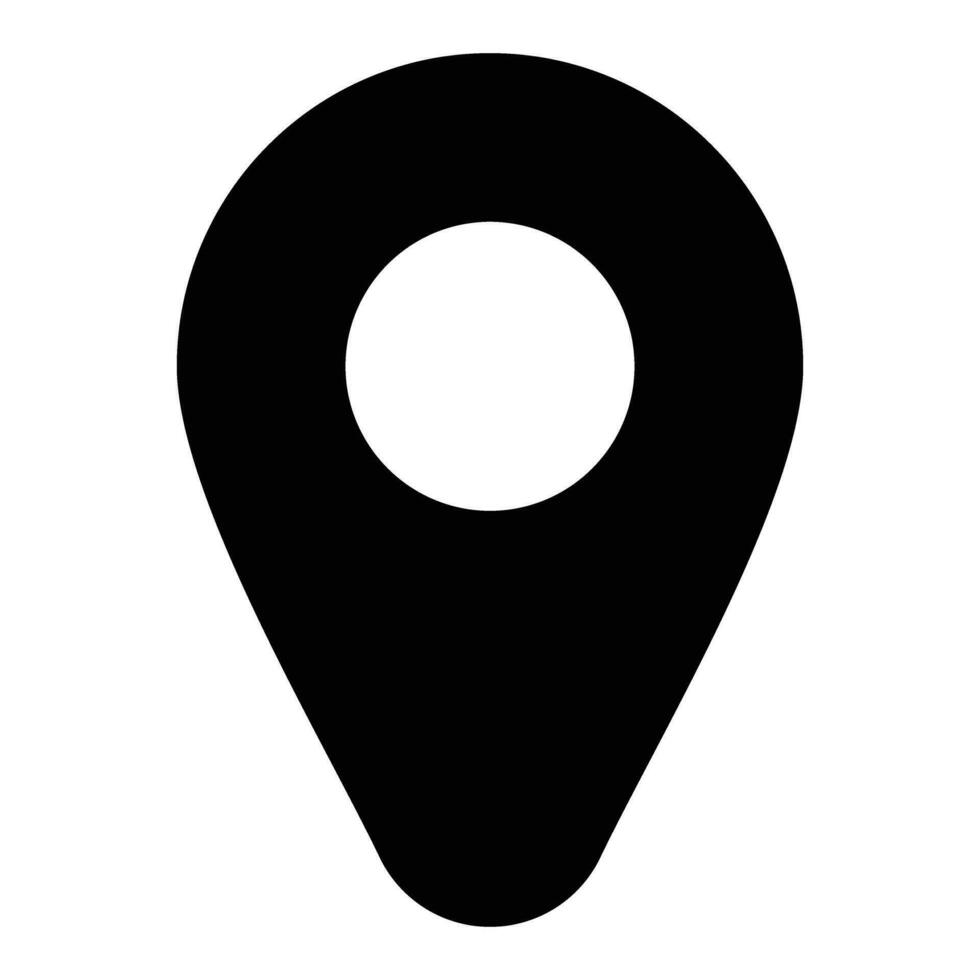 simple shape vector icon of location point