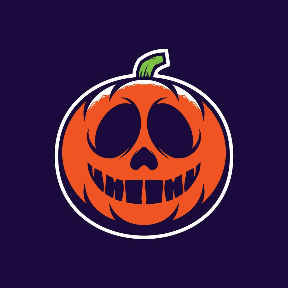 contento Víspera de Todos los Santos calabaza ilustración vector