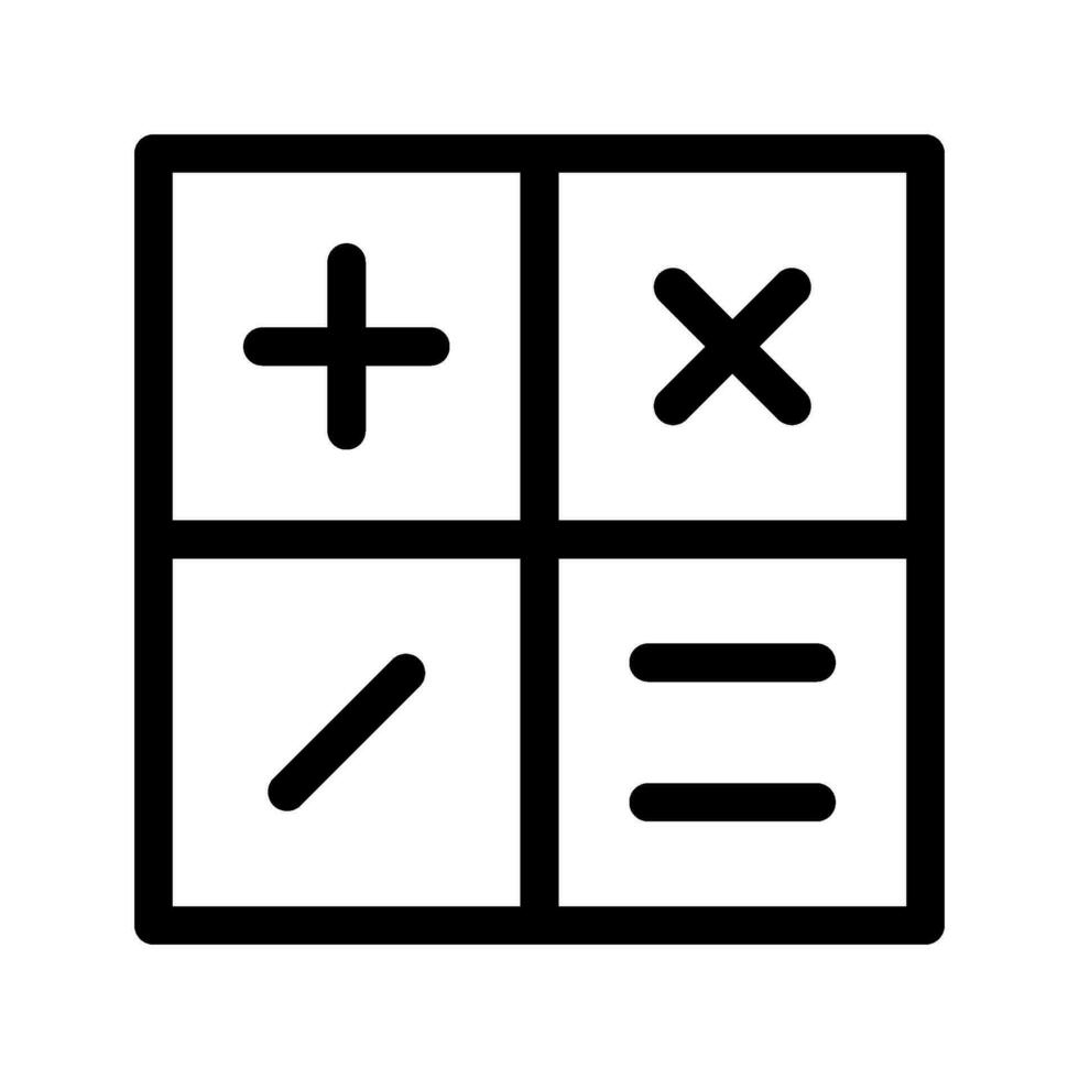Maths Icon Vector Symbol Design Illustration