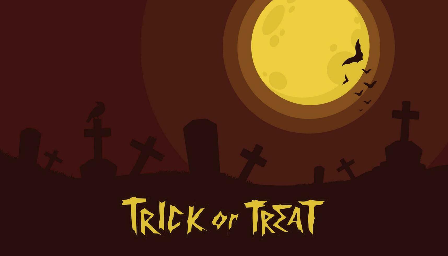 Happy halloween spooky cartoon Background. Graphic design for the decoration of gift certificates, banners and flyer. vector