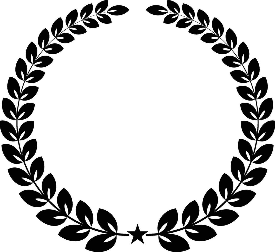Laurel wreath flower vector