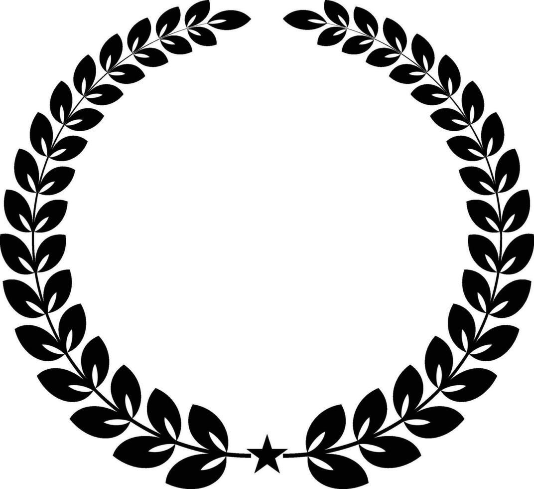 Laurel wreath flower vector