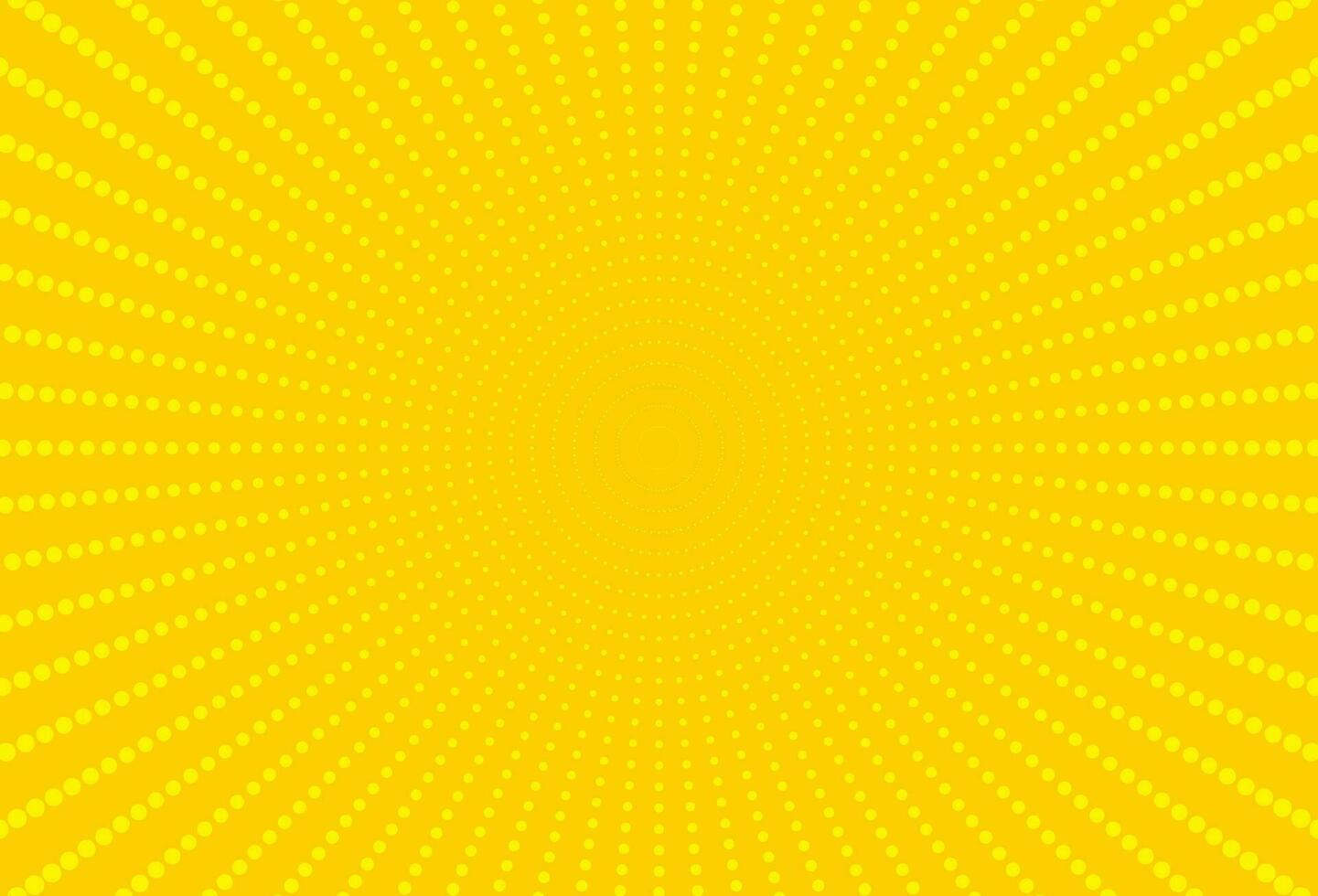 Yellow halftone dots pop art comic retro background vector