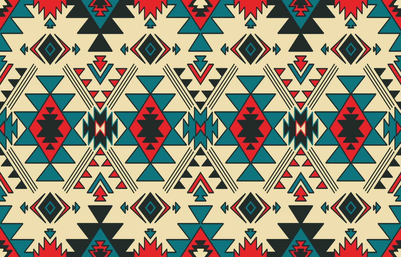 Aztec, Navajo geometric seamless pattern. Native American Southwest print. Ethnic design wallpaper, fabric, cover, textile, rug, blanket. vector