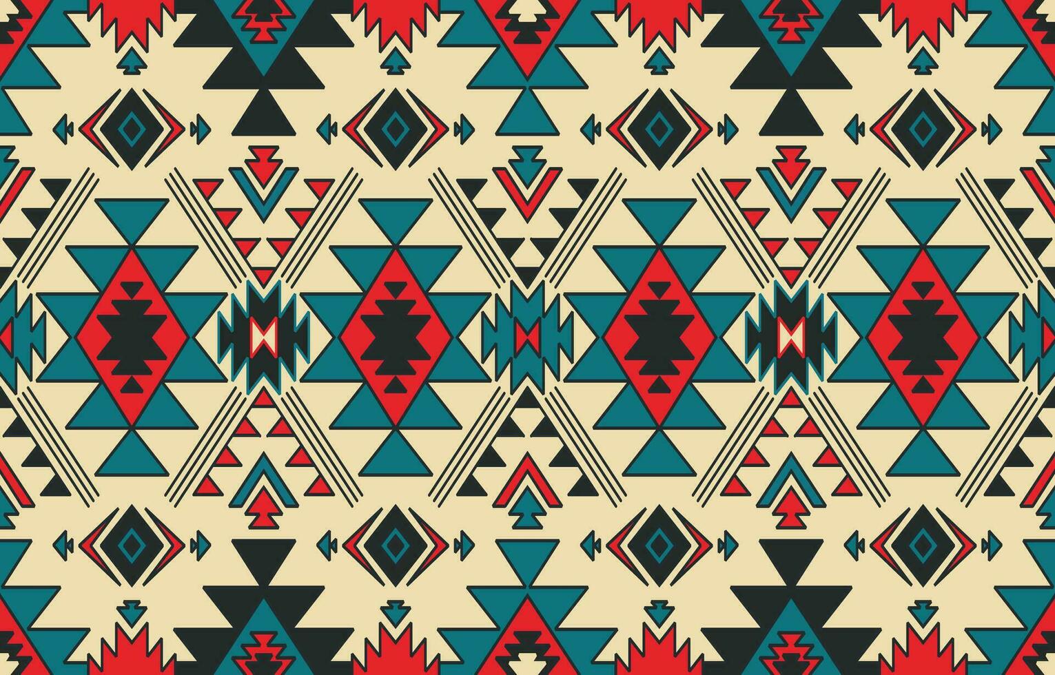 azteca, navajo geométrico sin costura modelo. nativo americano Sur oeste impresión. étnico diseño fondo de pantalla, tela, cubrir, textil, alfombra, frazada. vector