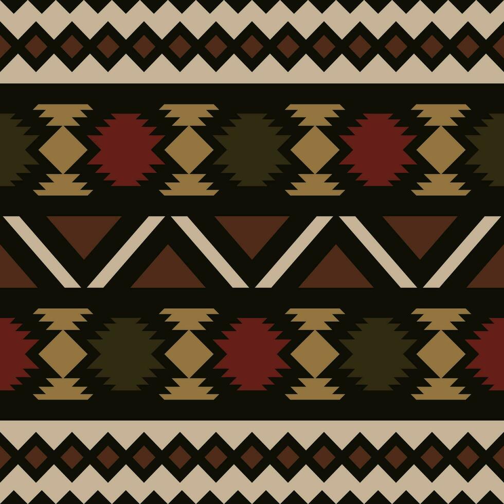 Tribal retro color vector seamless Navajo pattern. Aztec abstract geometric art print.Wallpaper, fabric design, fabric, tissue, cover, textile template.