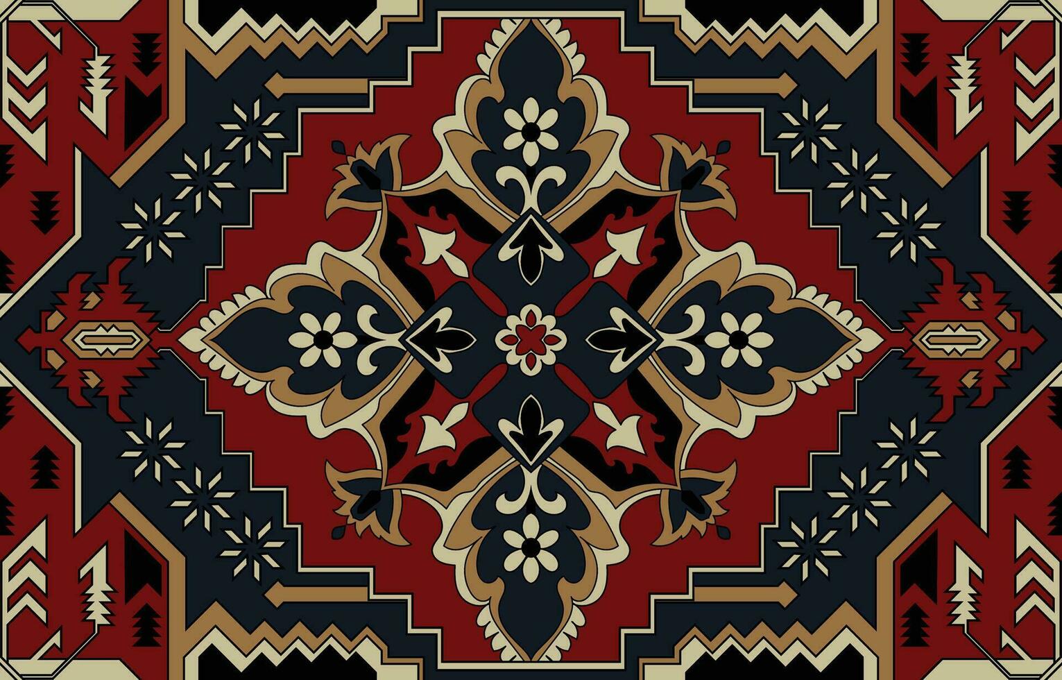 navajo pattern.Persian rug.Aztec tribal.seamless geometric pattern. Indigenous ethnic carpet. Ethnicity. Red carpet, the story of the fire war. vector