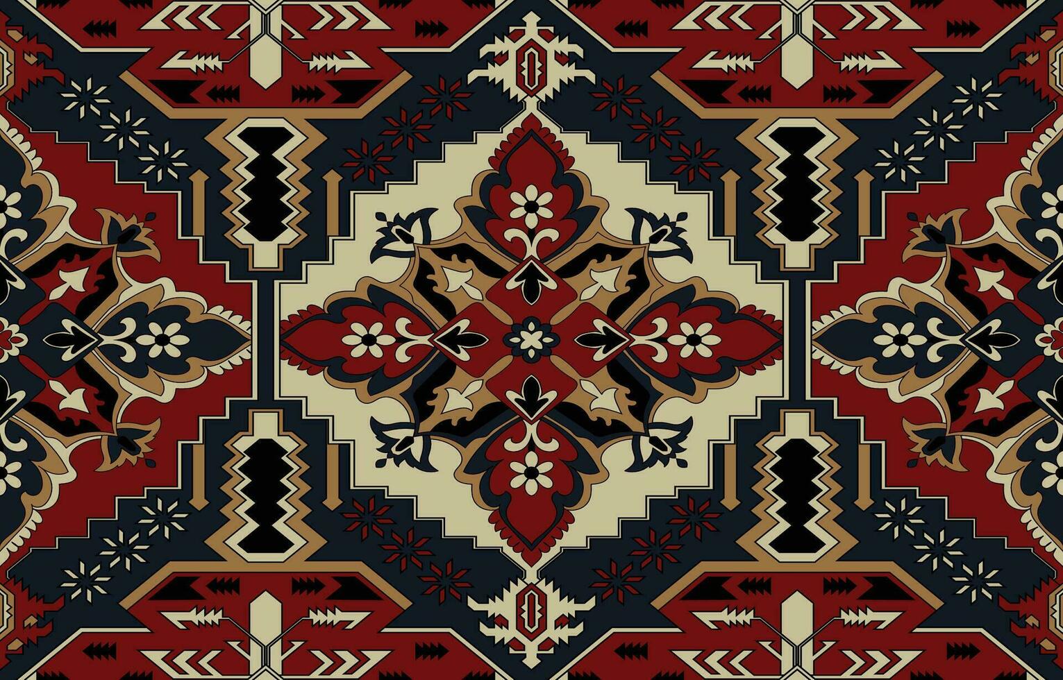 navajo pattern.Persian rug.Aztec tribal.seamless geometric pattern. Indigenous ethnic carpet. Ethnicity. Red carpet, the story of the fire war. vector