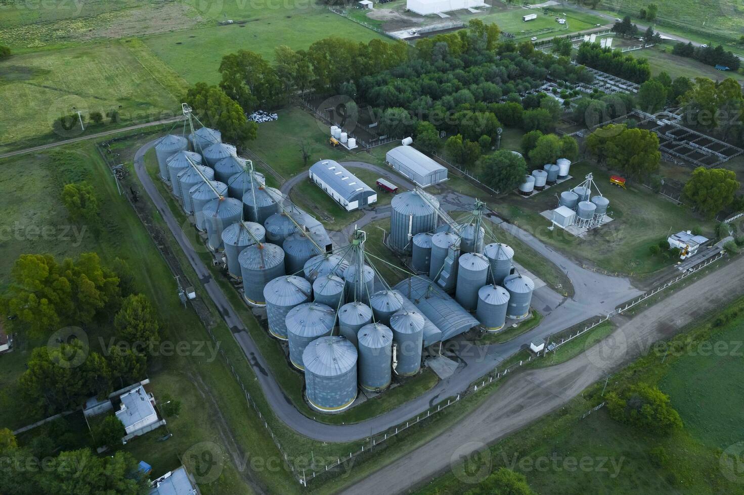 Agricultural site top view photo