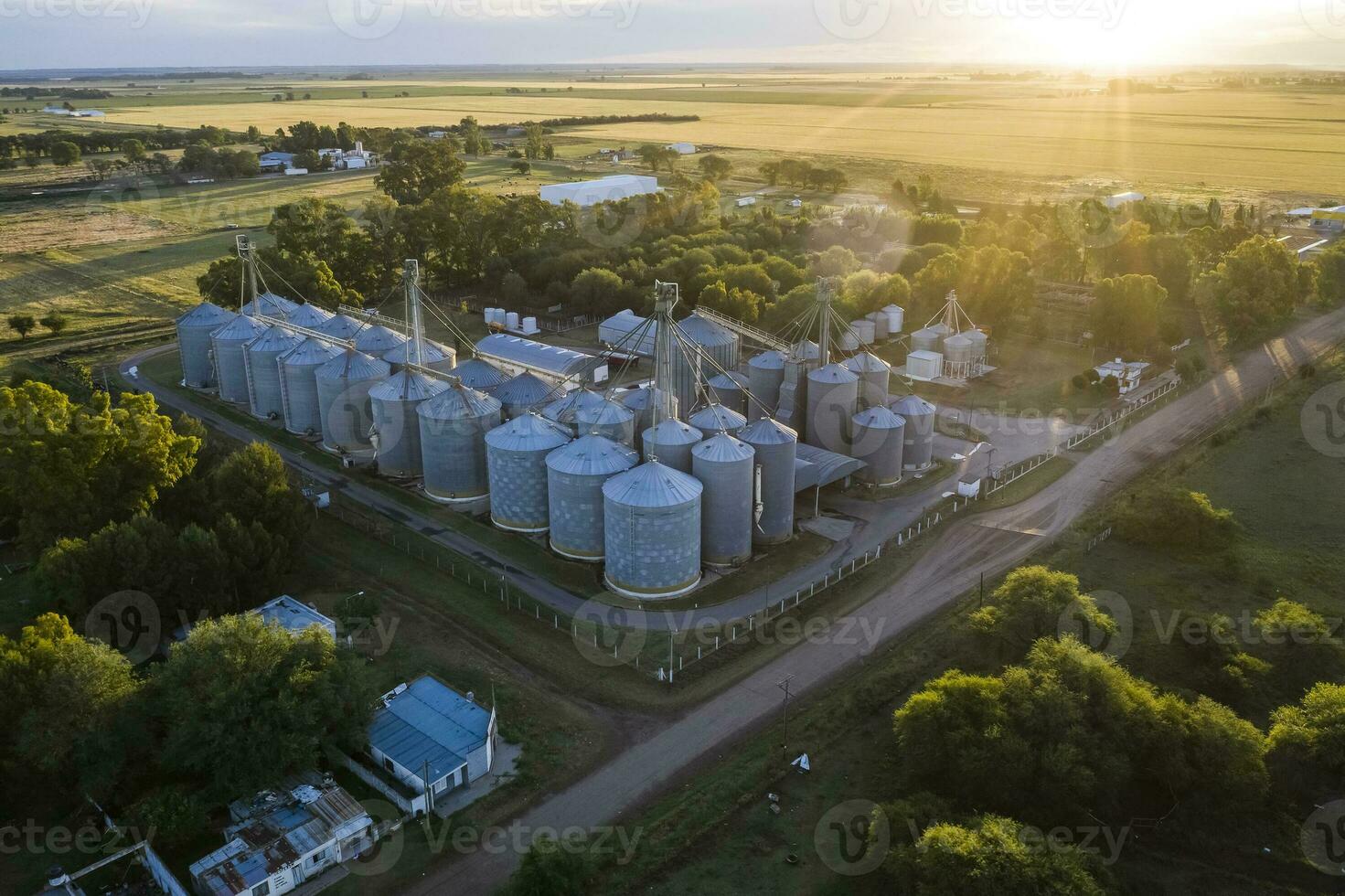 Agriculture farm aerial view photo
