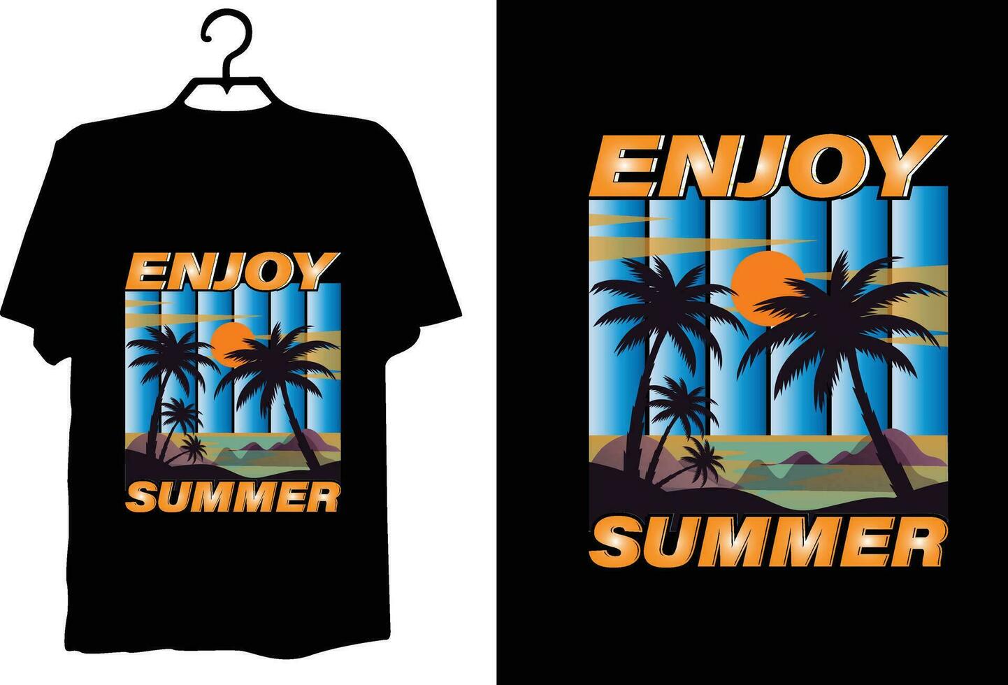 diseño de camiseta de verano vector