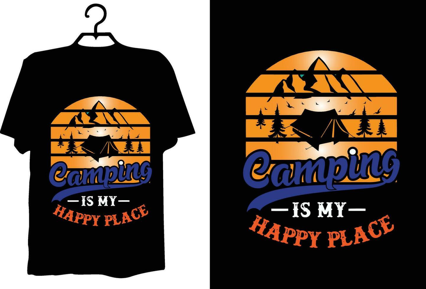 Hiking t shirt design vector