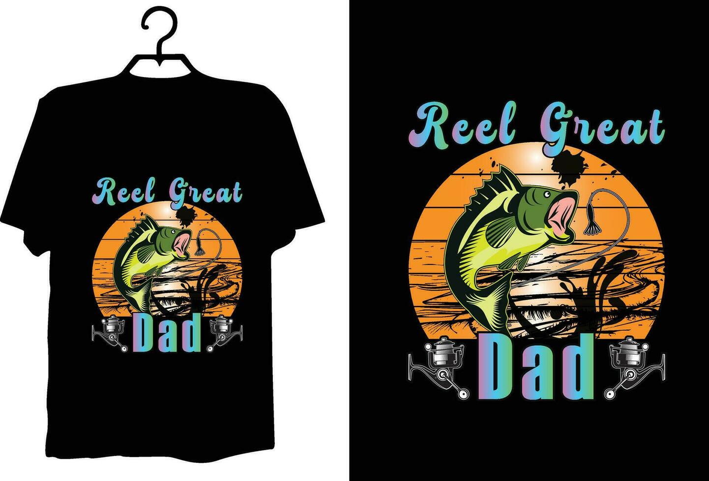 Fishing t shirt design vector