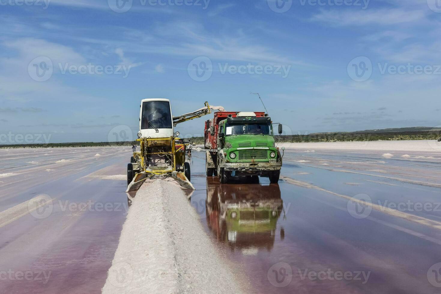 Salt field in Dunaliella Salina, Argentina photo