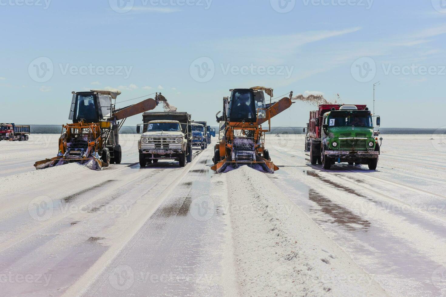 Salt field in Dunaliella Salina, Argentina photo