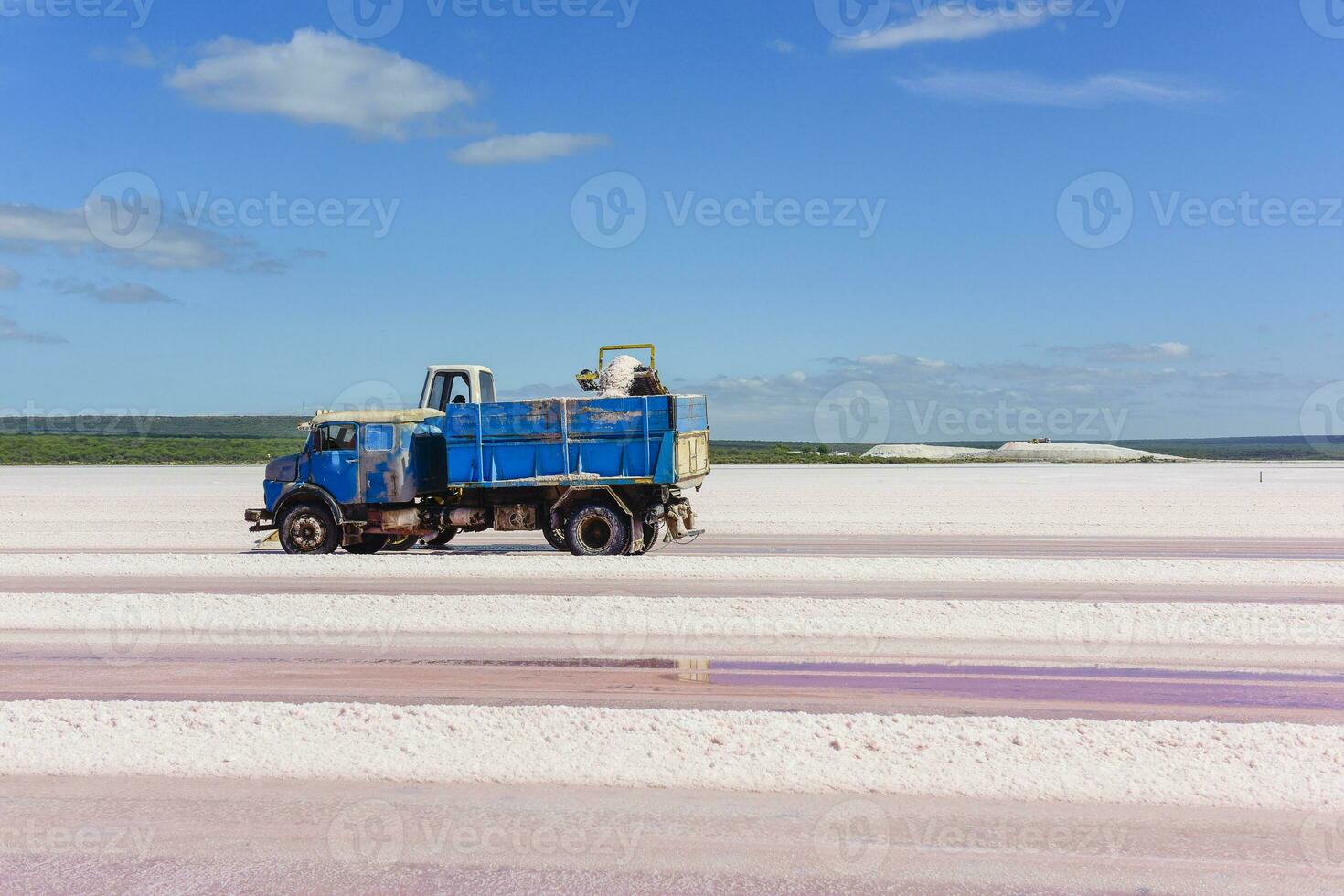 Salt field in Dunaliella Salina, Argentina photo
