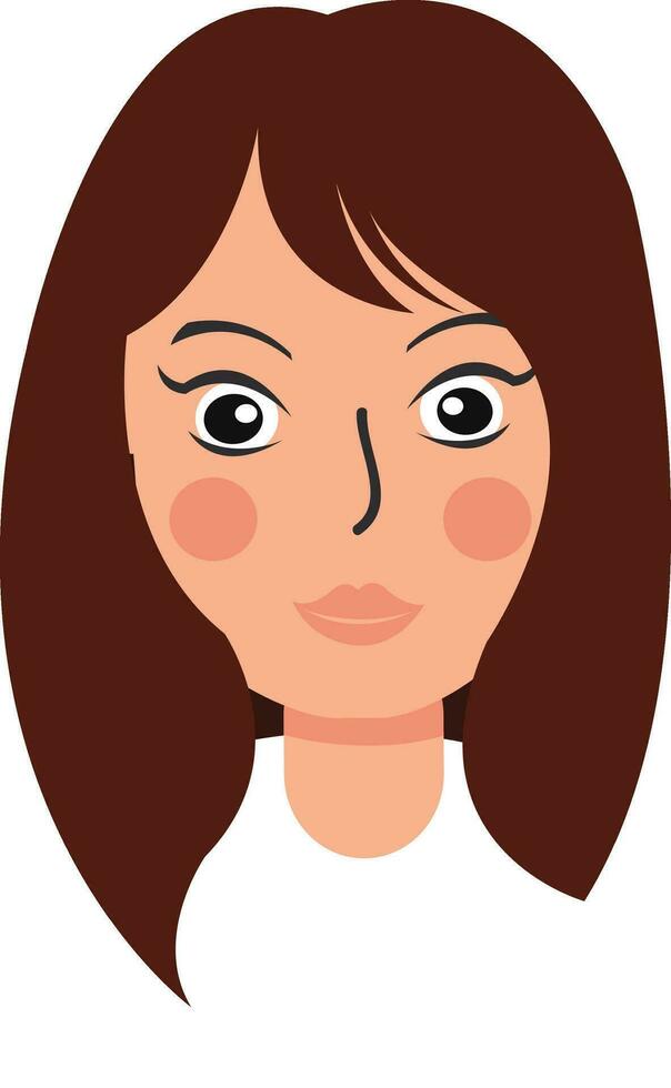 woman hairstyle young style portrait design vector