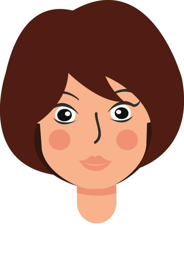 mujer peinado joven estilo retrato diseño vector