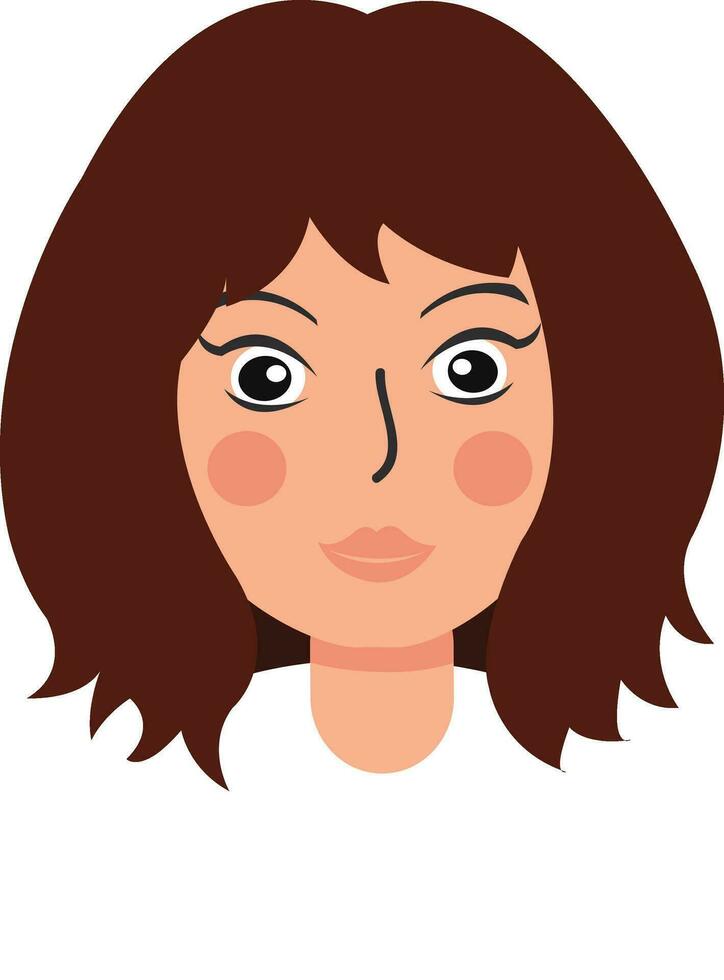 mujer peinado joven estilo retrato diseño vector