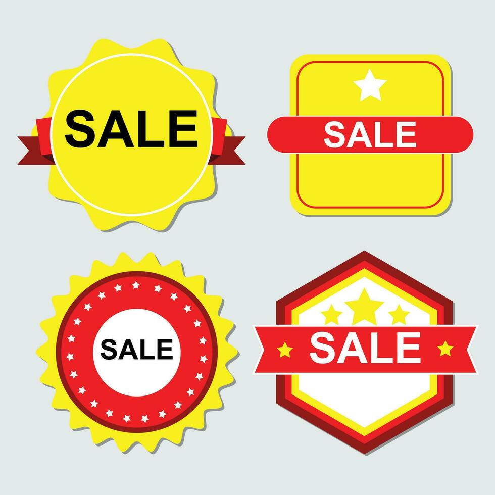 free Collection of sale creative banner set vector illustration discount promotion layout