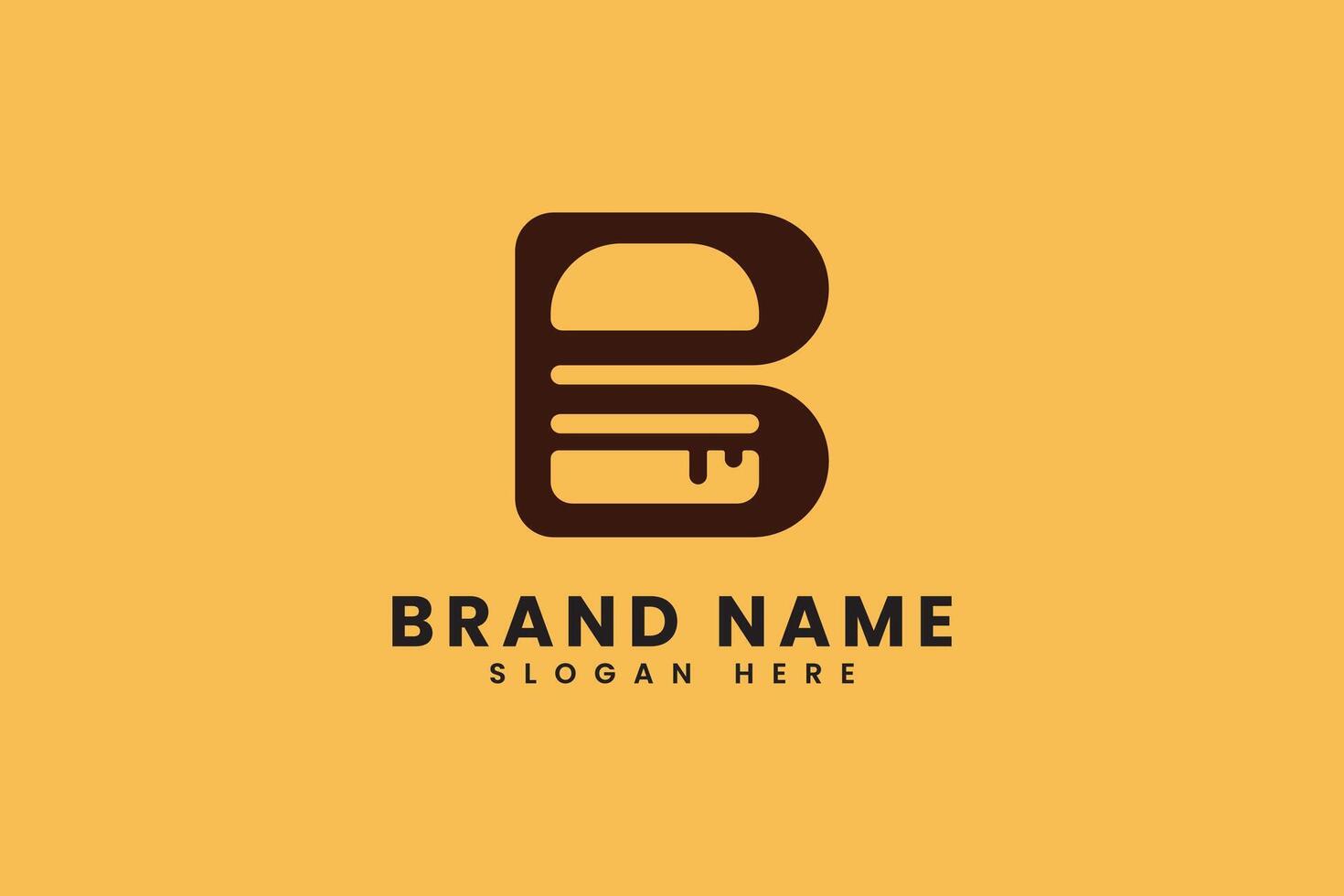 B latter burger logo vector