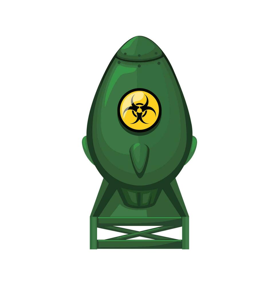atómico bomba militar arma símbolo dibujos animados ilustración vector