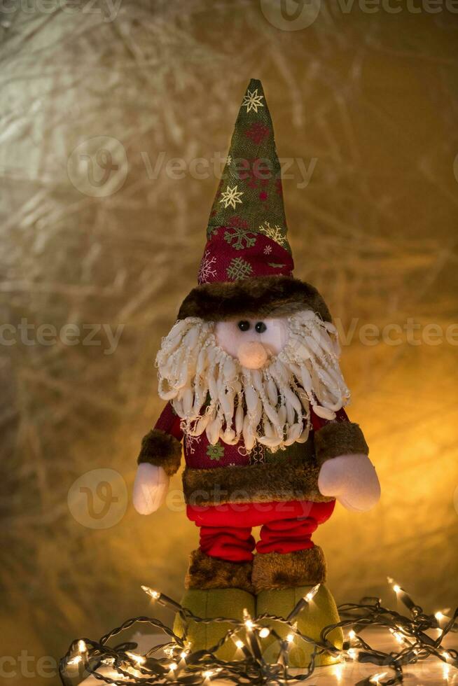 a stuffed gnome with a beard and a red hat photo